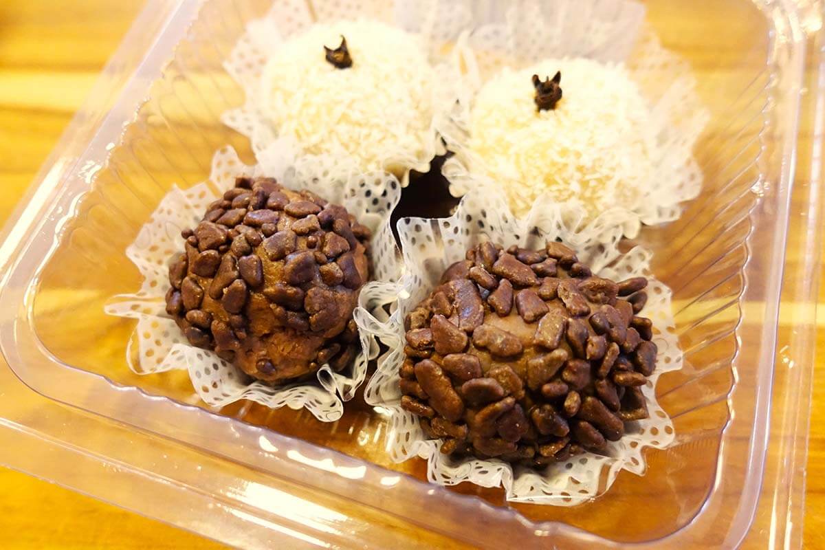 Brigadeiro and beijinho - traditional Brazilian desserts